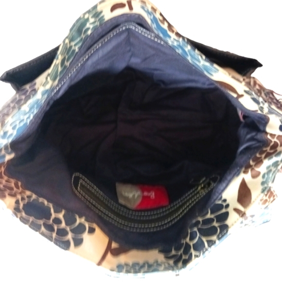 Boden Floral Messenger Bag Çoated Canvas Satchel Crossbody - Picture 6 of 11